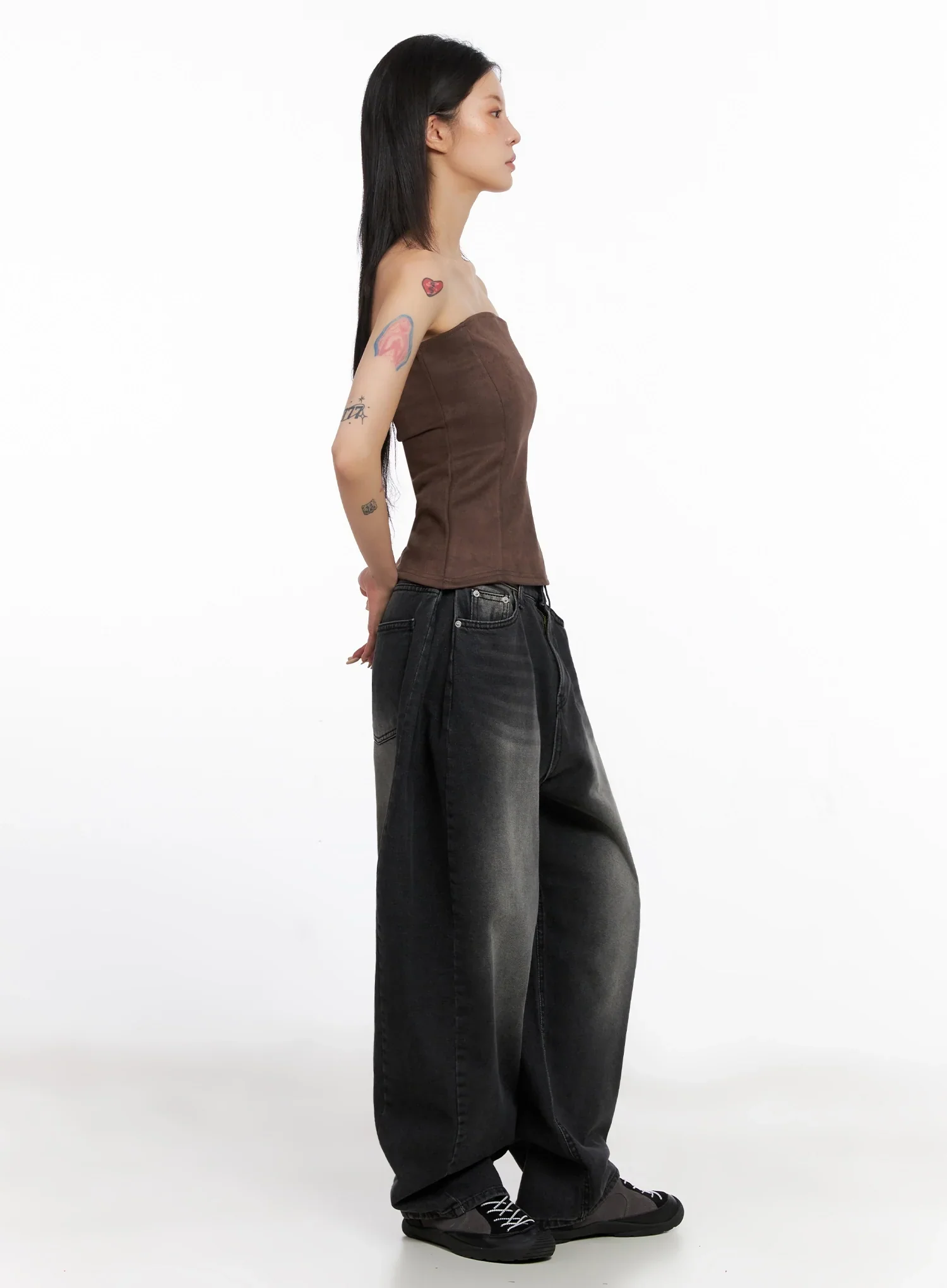 Faux Suede Tube Top IS508 - Image 9