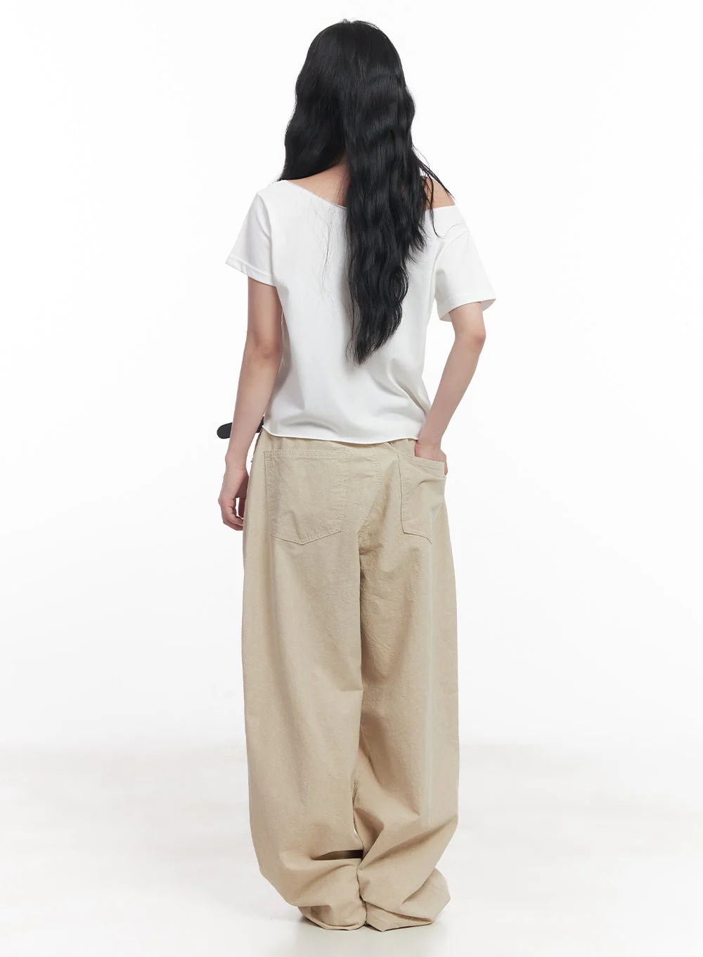 Flag Graphic Off-Shoulder Crop Tee CY527 - Image 6