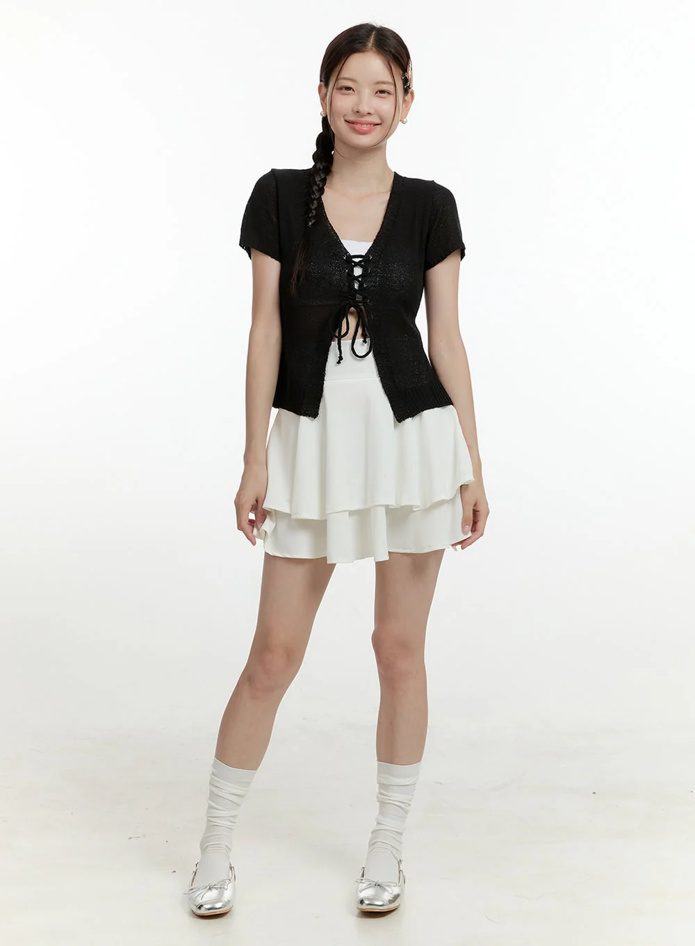 Flare Ruffle Mini Skirt OL423 - Image 6