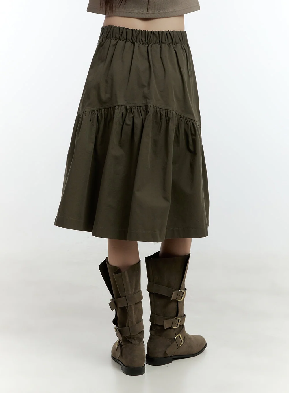 Flare Shirring Midi Skirt CF506 - Image 7
