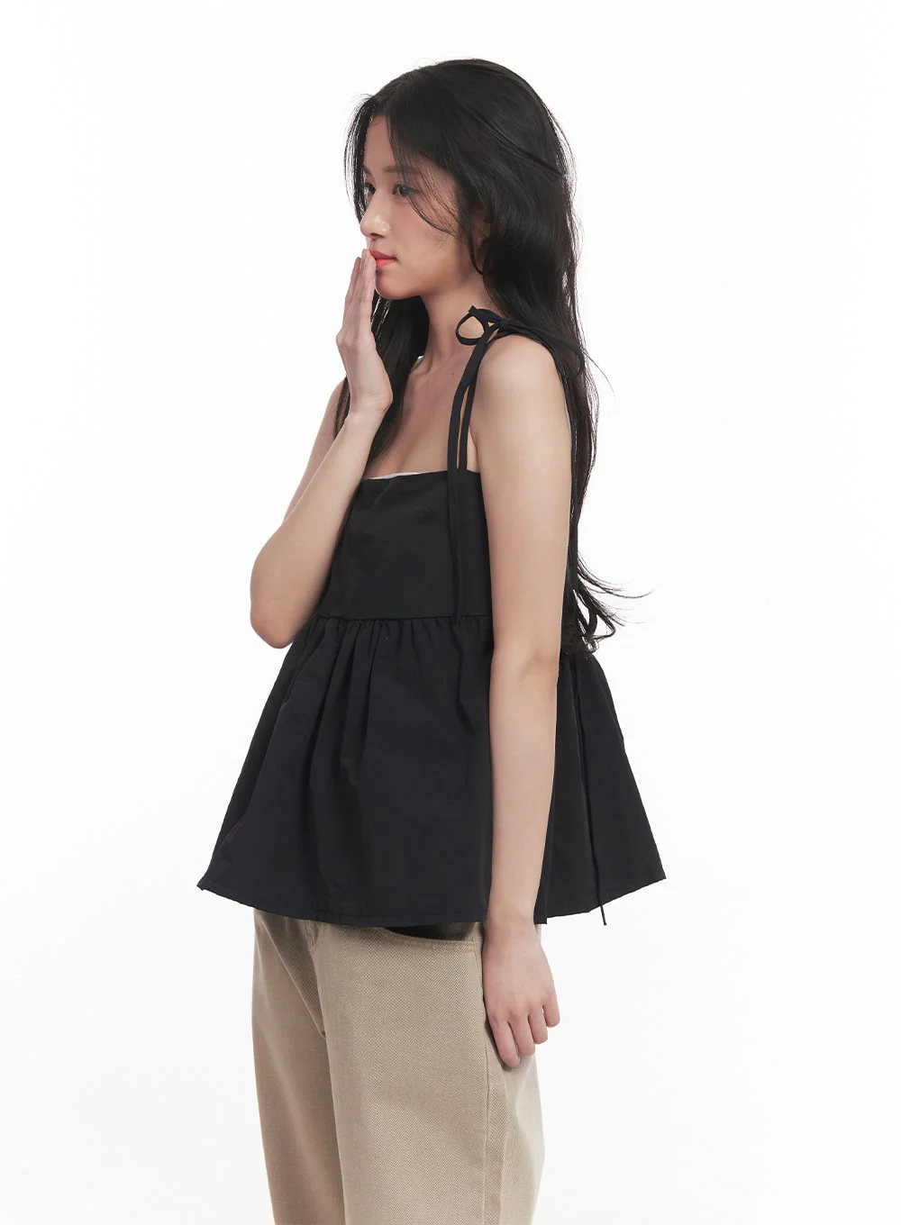 Flare Square-Neck Ribbon Cami Top CA511 - Image 7