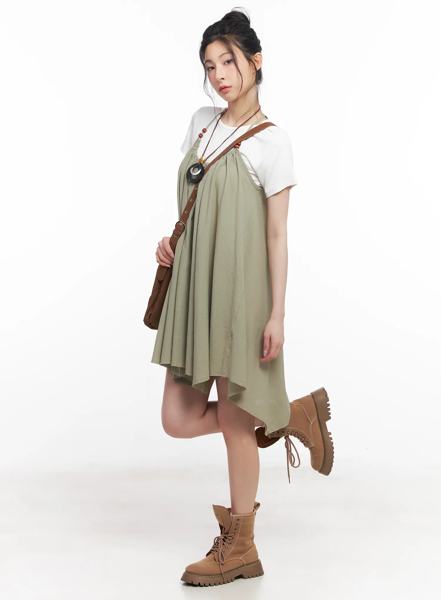 Flared Halter-Neck Mini Dress CU511 - Image 8