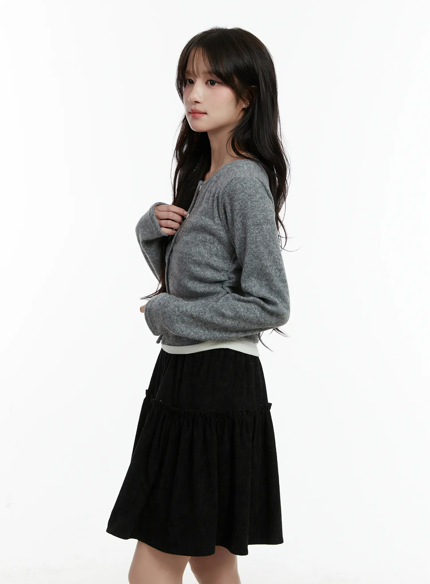 Fleece-Lined Layered Long Sleeve Top CD514 - Image 4
