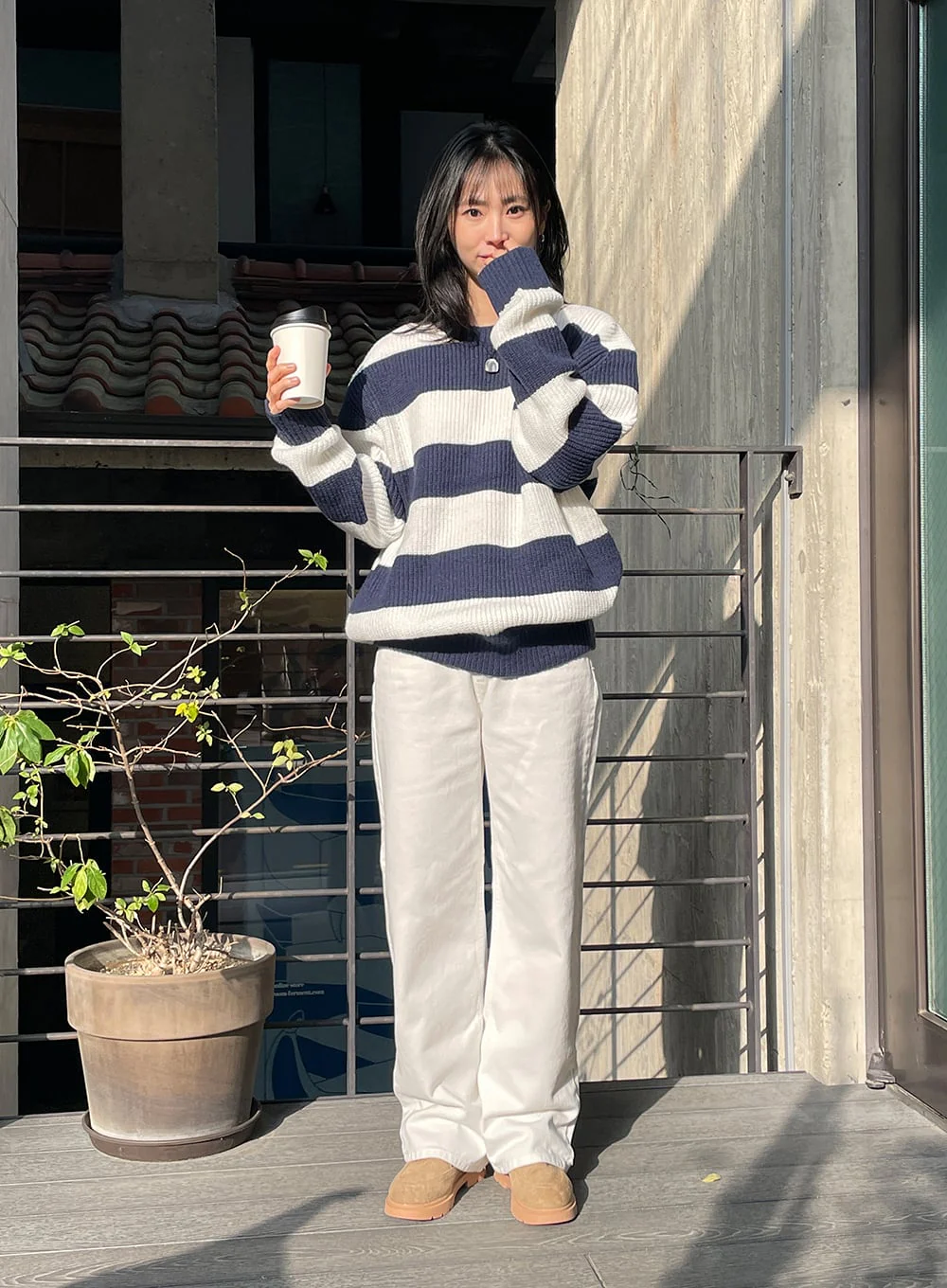 Fleece Wide Pants OD307 - Image 3