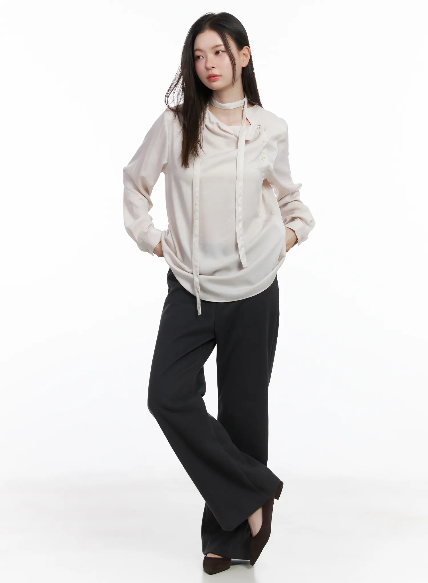 Fleeced Flared Bootcut Pants CJ506 - Image 3