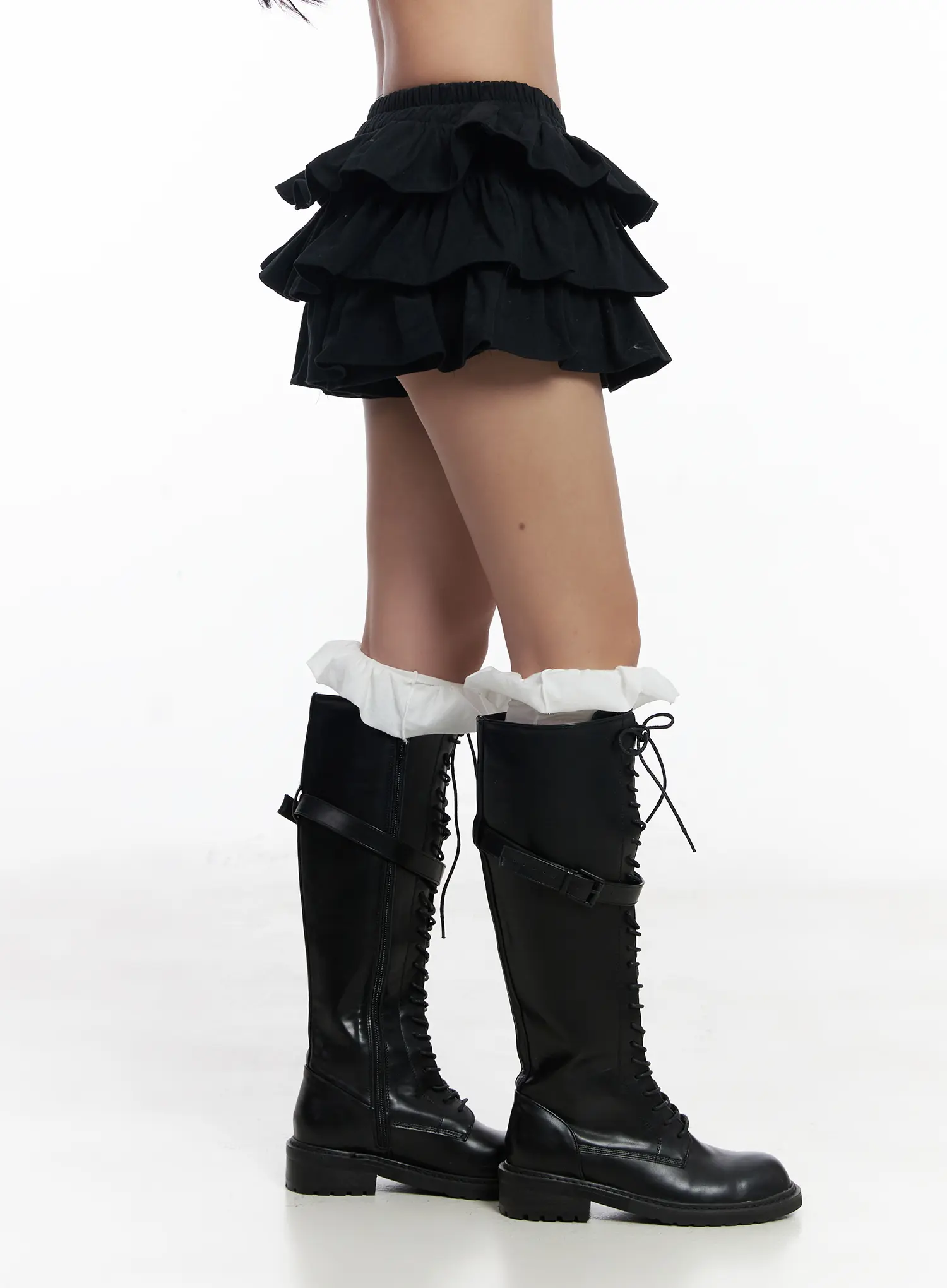 Fleeced Ruffle Mini Skort CJ514 - Image 4