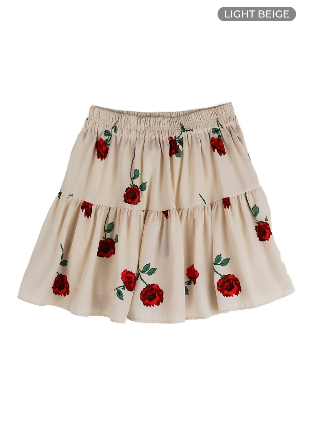 Floral Graphic Flare Mini Skirt OF428 - Image 8