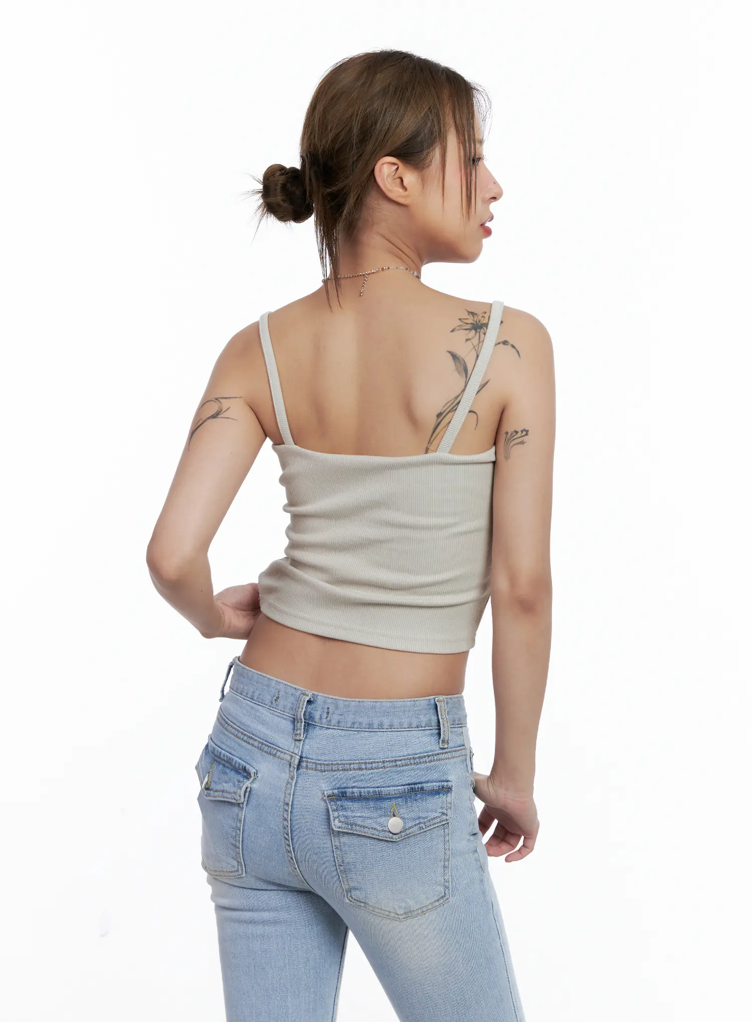 Floral Graphic Ribbed Tank Top CL510 - Image 7