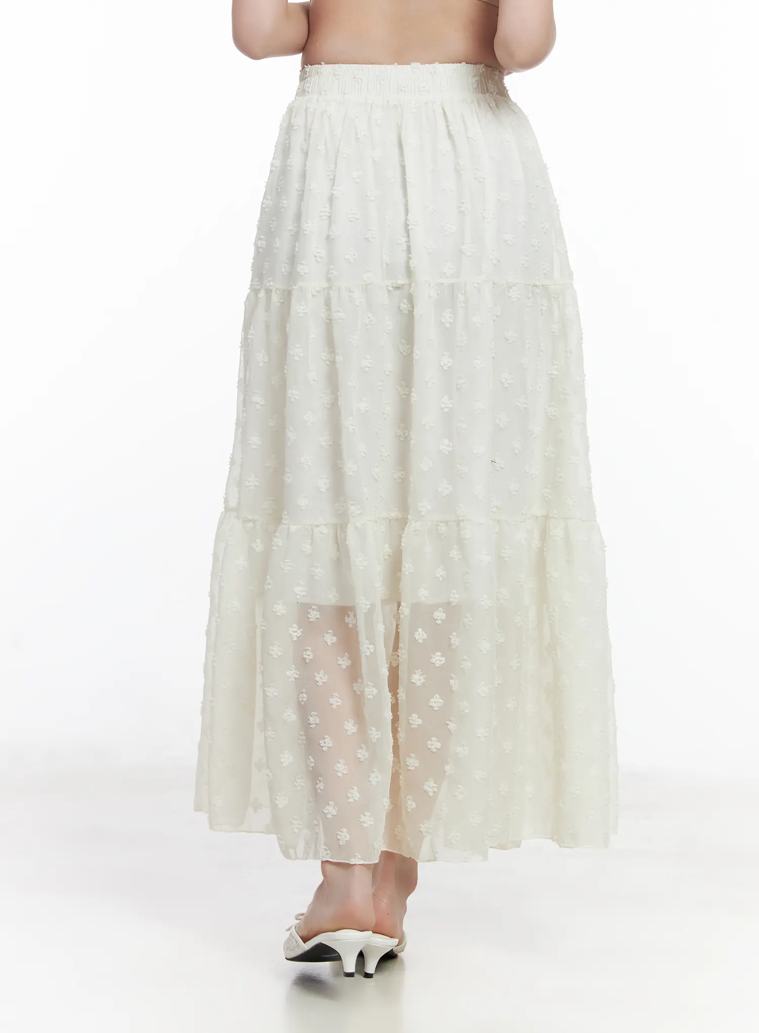 Floral Lace Maxi Skirt CJ519 - Image 4