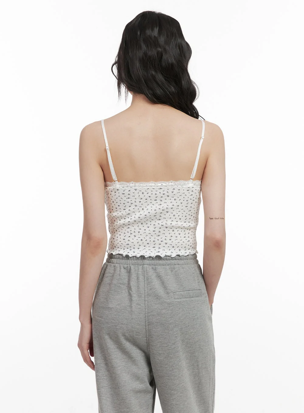 Floral Lace Trim Cami CJ528 - Image 6