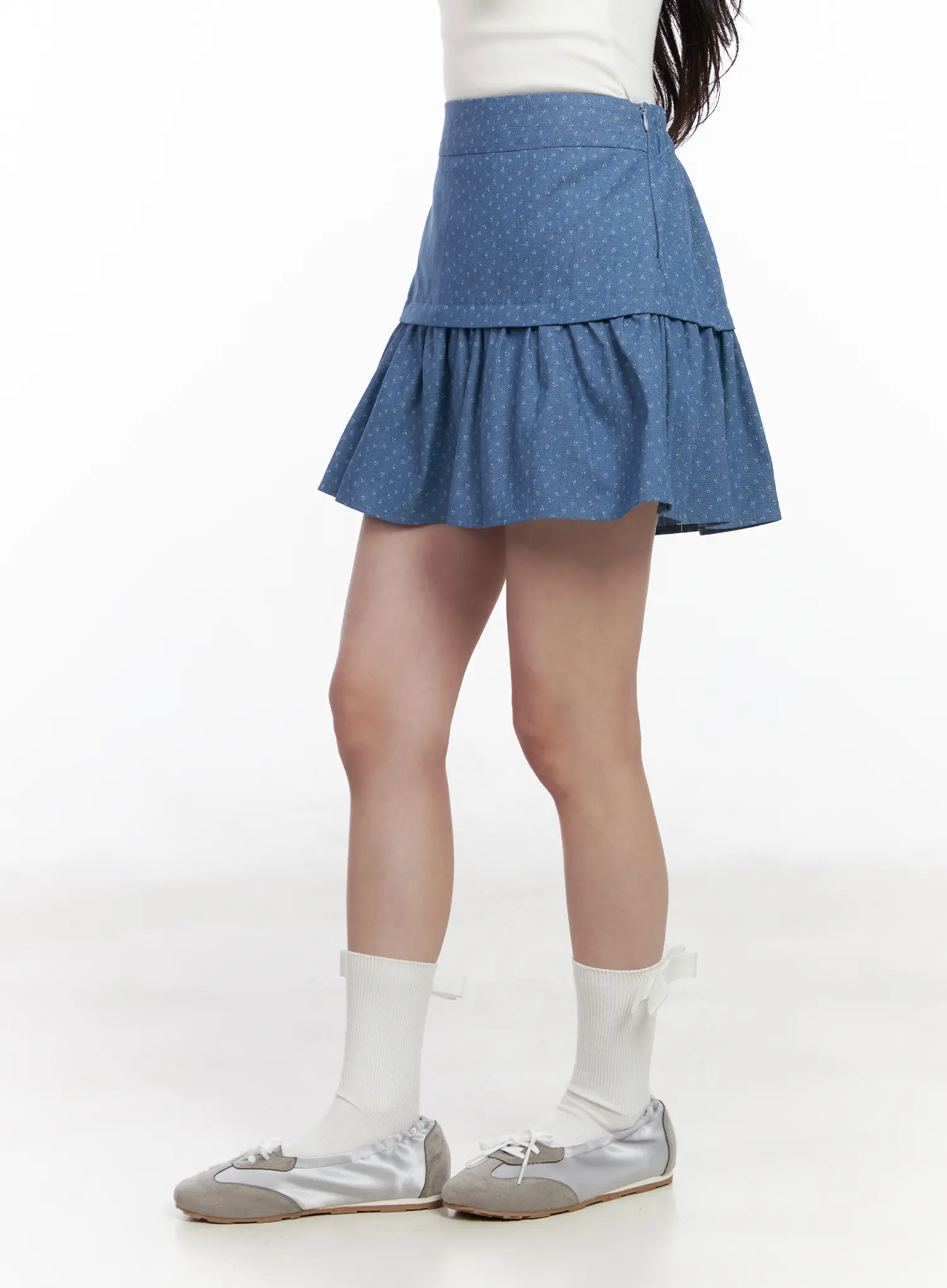 Floral Pattern Flare Mini Skirt CM527 - Image 4
