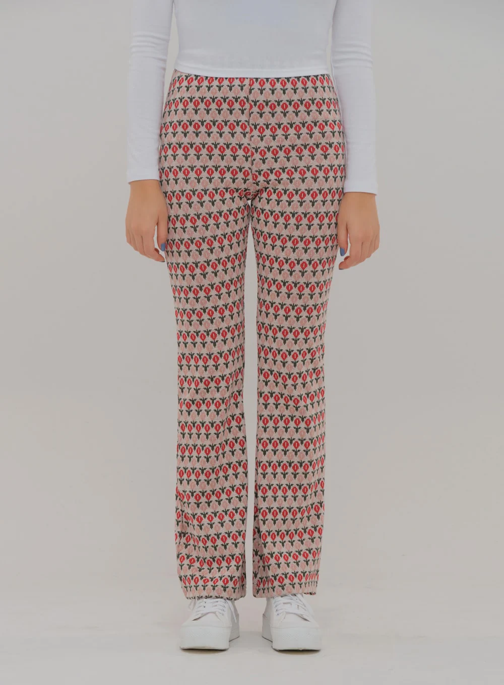 Floral Print Bootcut Pants BS-A27121102 - Image 19