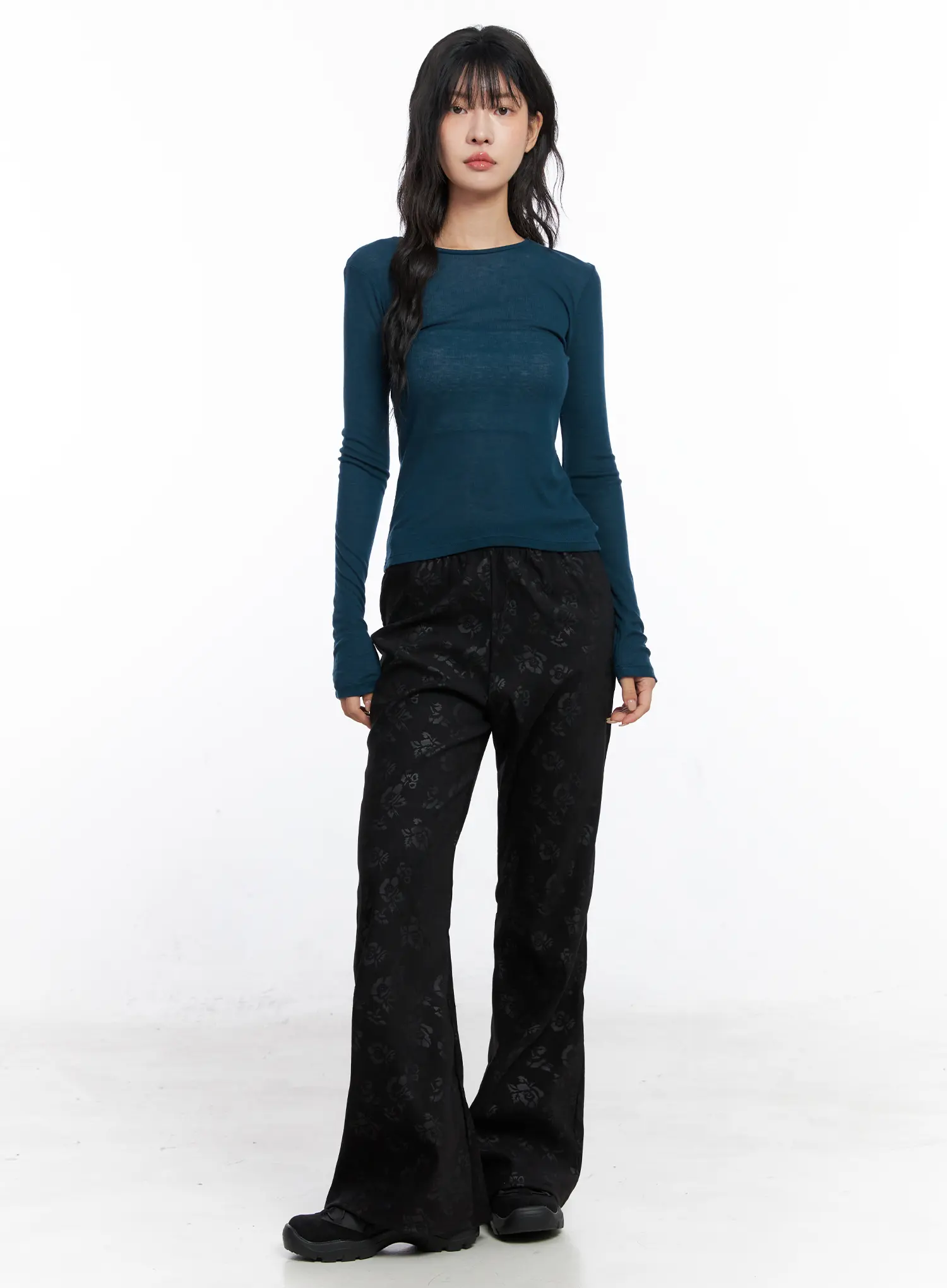 Floral Printed Flared Pants CO507 - Image 2