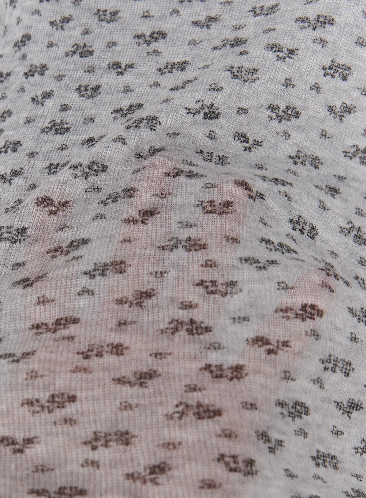 Floral Sheer Long Sleeve Top IM502 - Image 3