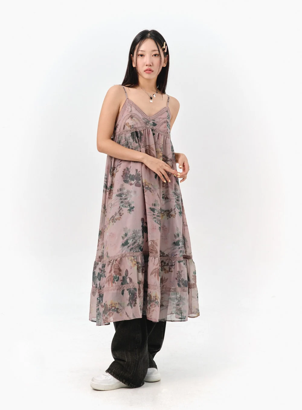 Floral Sleeveless Maxi Dress IS301 - Image 4