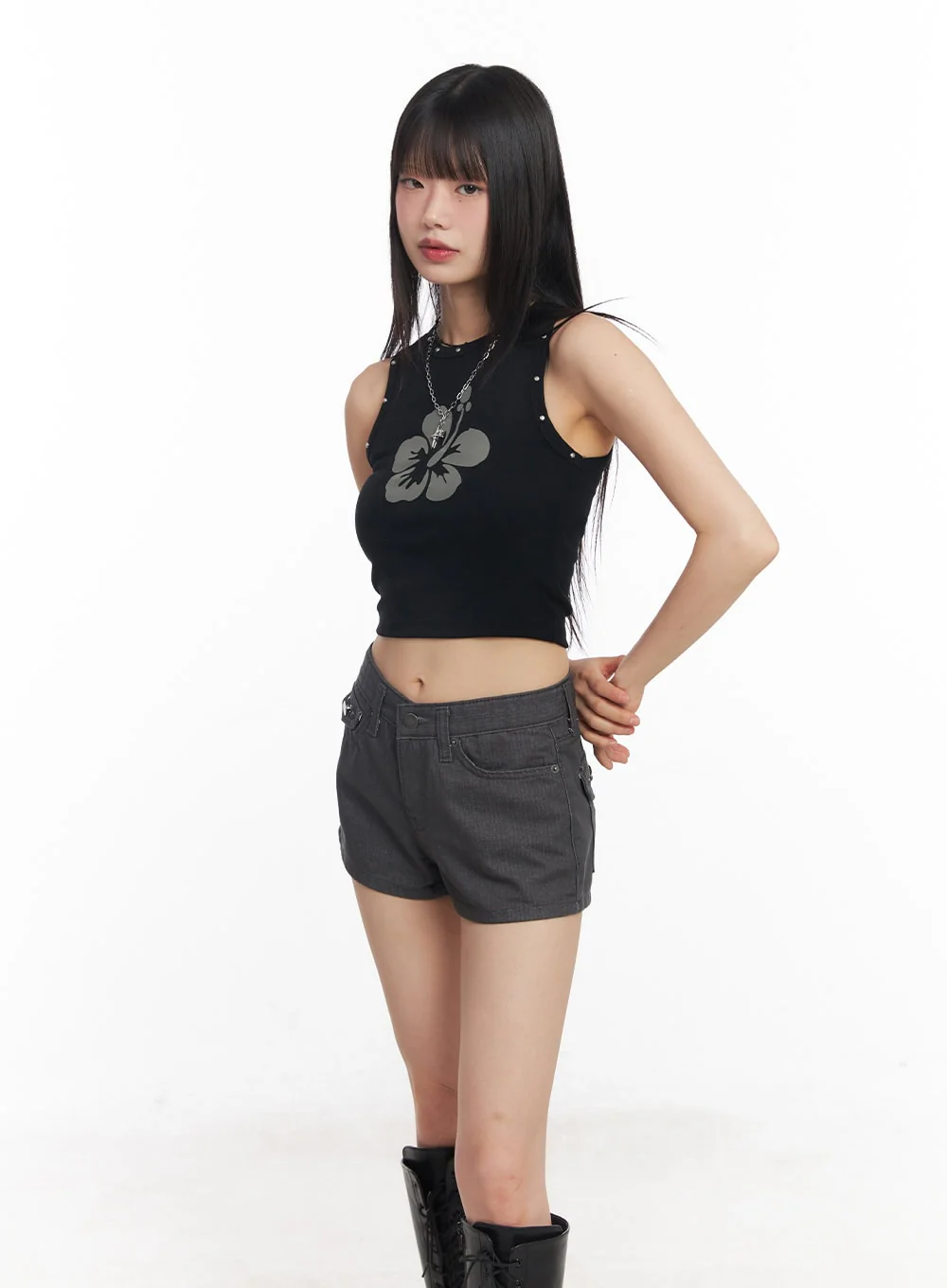 Flower Graphic Slim-Fit Tank CY512 - Image 8