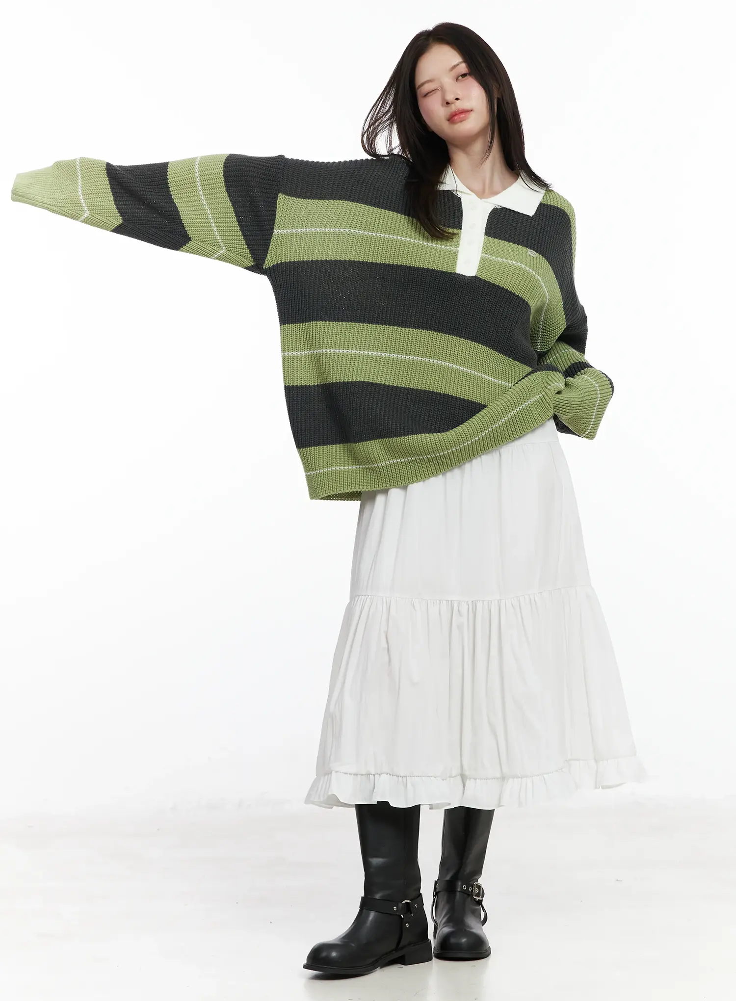 Flowy Layered Maxi Skirt IF520 - Image 7