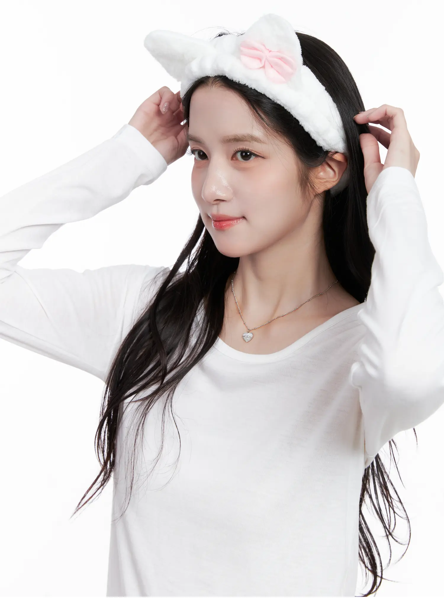 Fluffy Bunny Ear Headband CS523 - Image 3