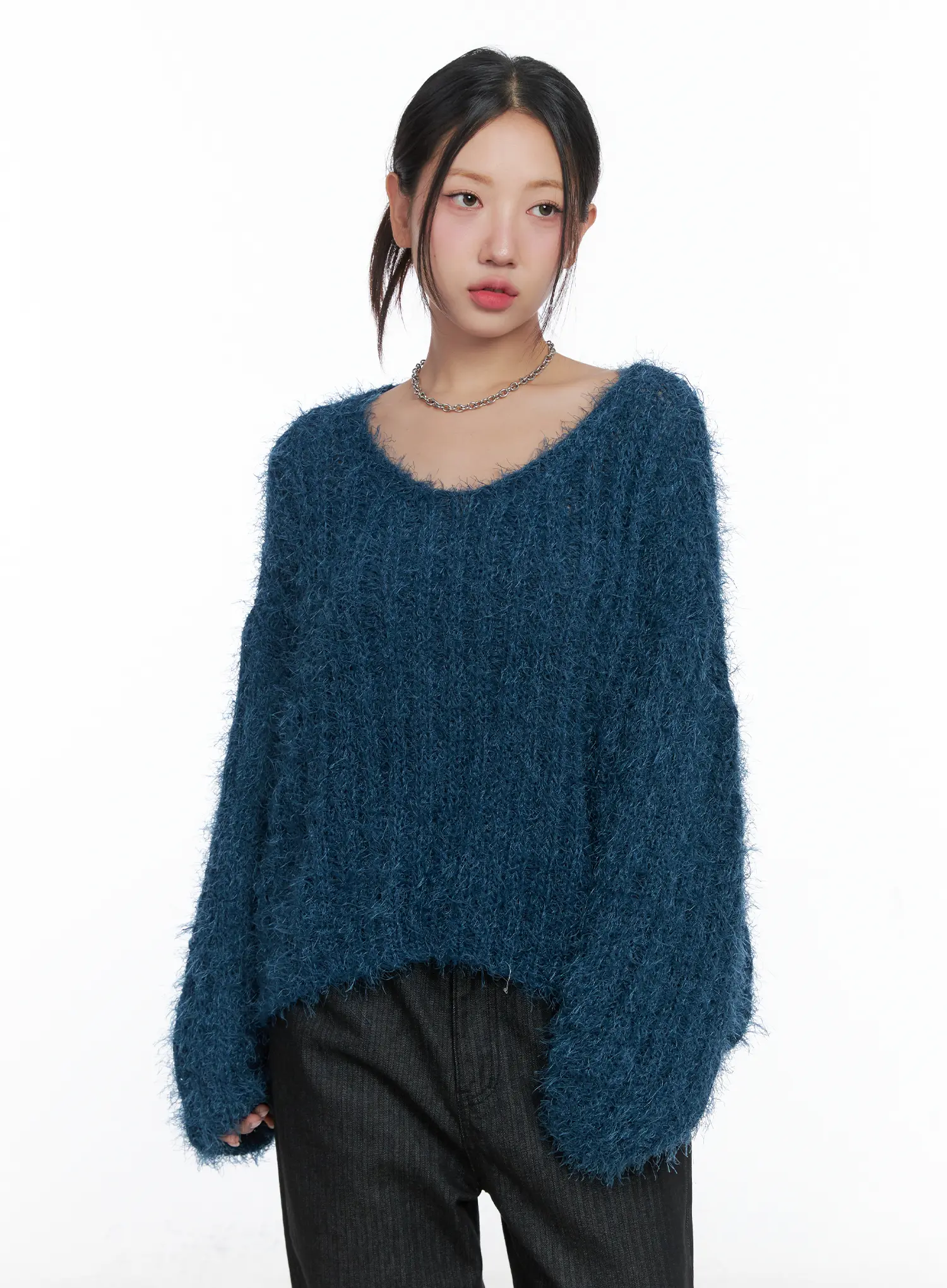 Fluffy Off-Shoulder Sweater CS502 - Image 5