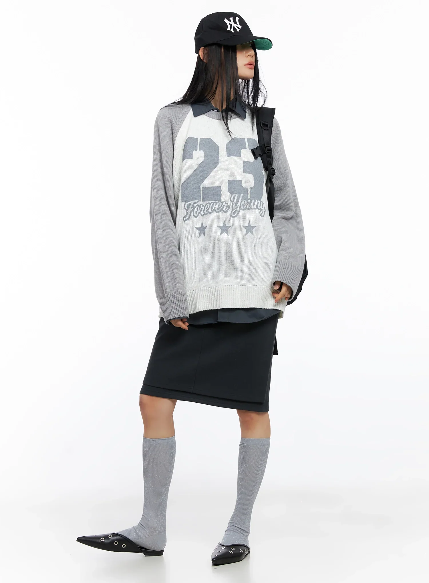 Forever Young Raglan Knit Top IO517