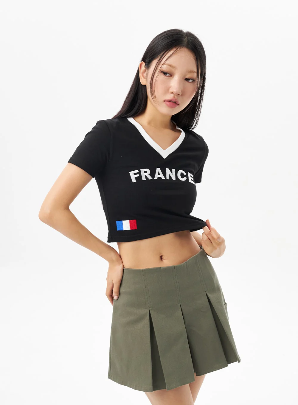 France V-Neck Tee CU315 - Image 8