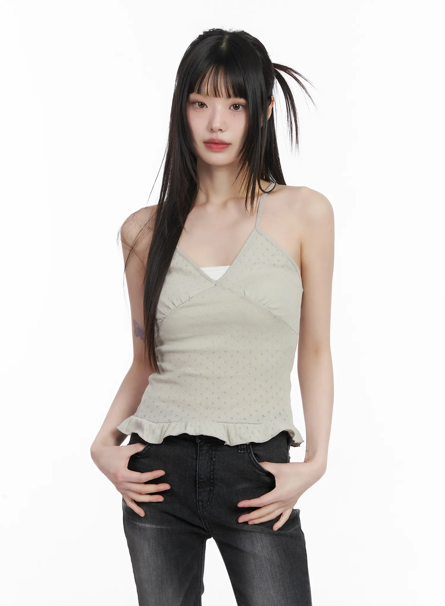 Frill Hem Cami Top CM525 - Image 2