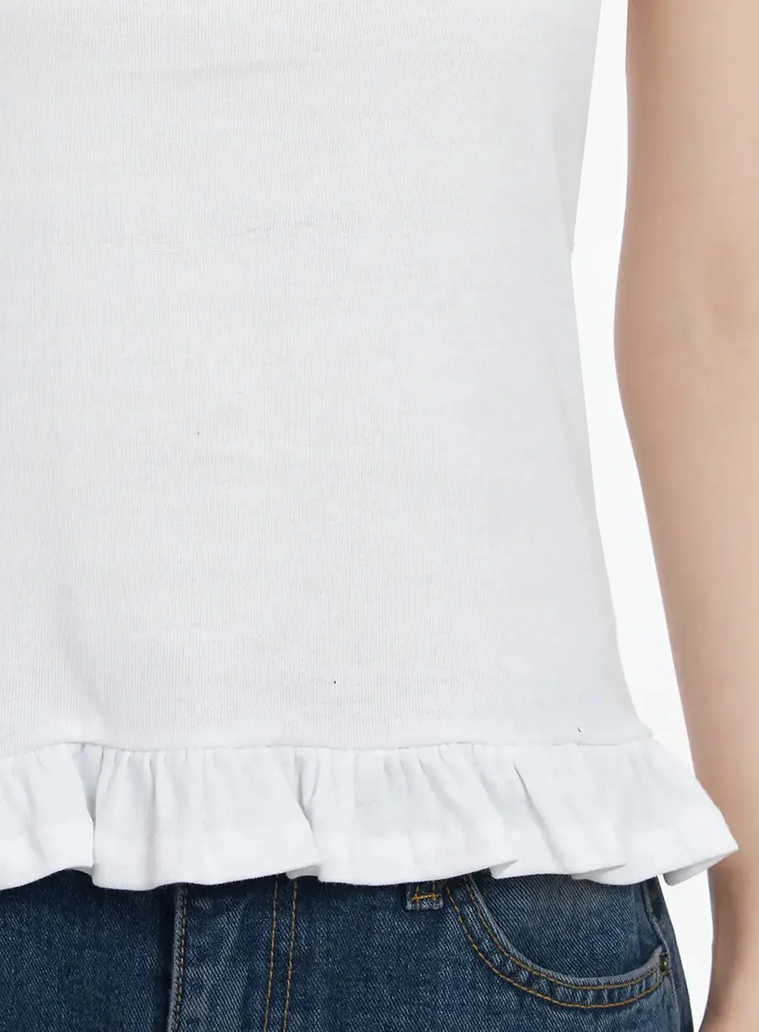 Frill Hem Cami Top F517 - Image 4