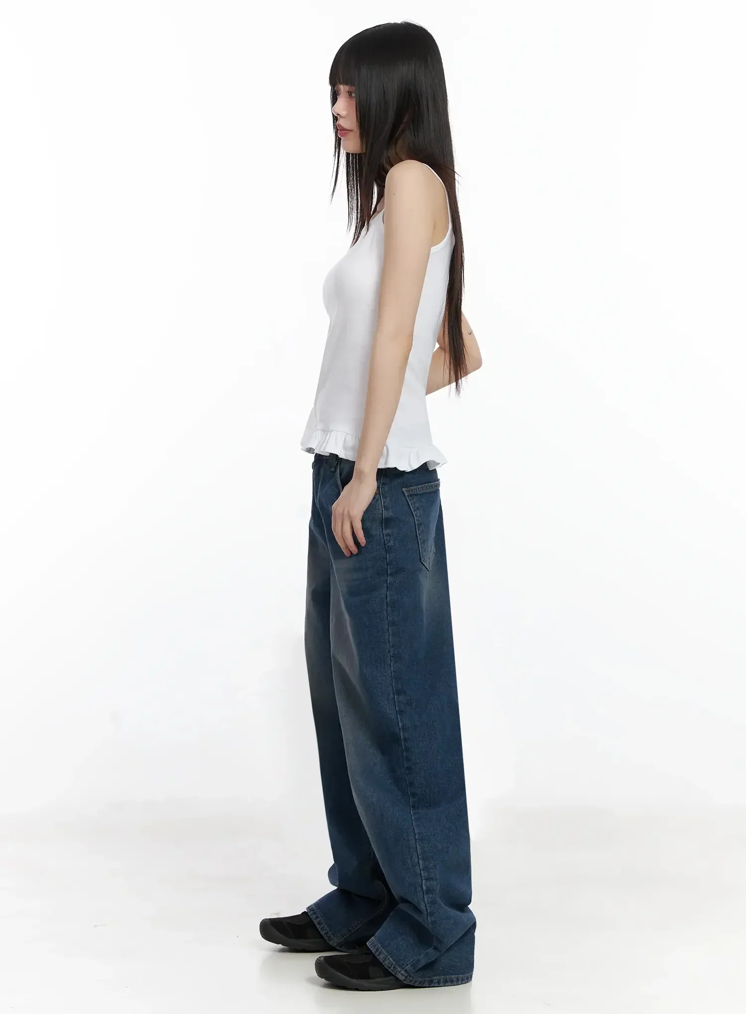 Frill Hem Cami Top F517 - Image 9