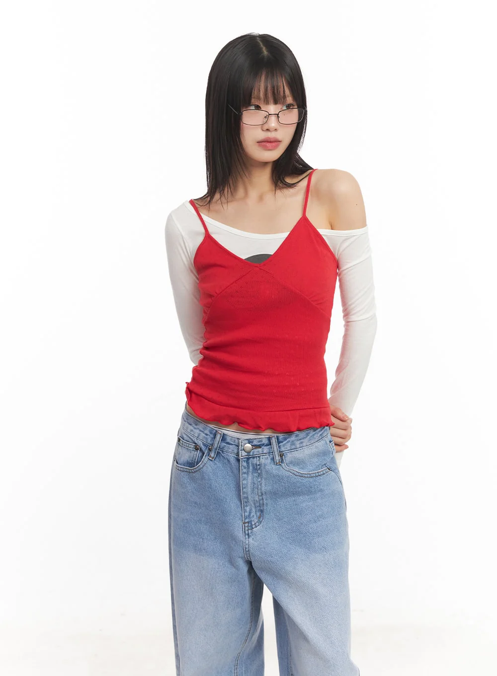 Frill-Trim Cami Top CA523 - Image 9