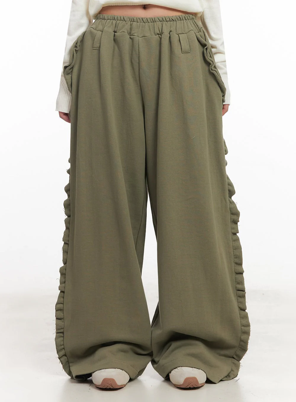 Frill Wide-Leg Sweatpants IM525 - Image 5