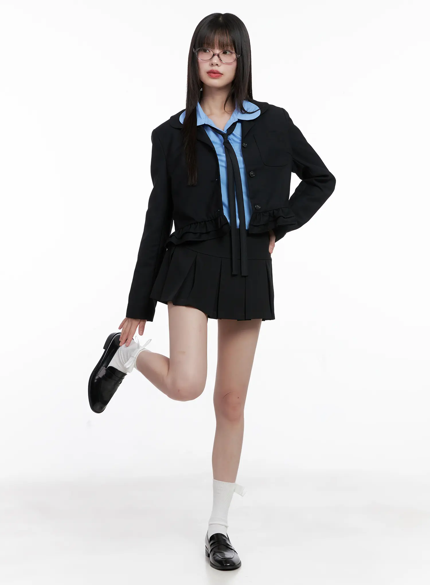 Frilly Cropped Blazer CG518 - Image 2