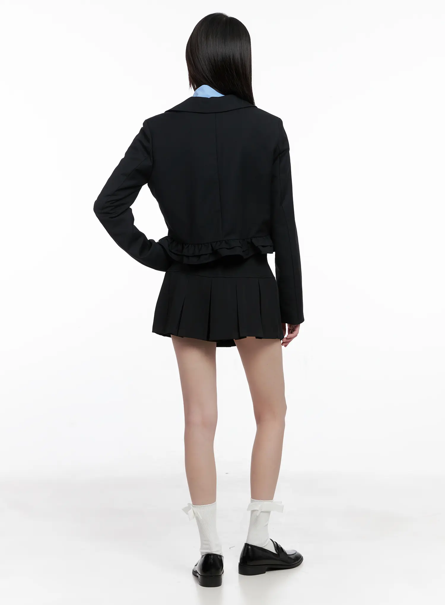 Frilly Cropped Blazer CG518 - Image 8