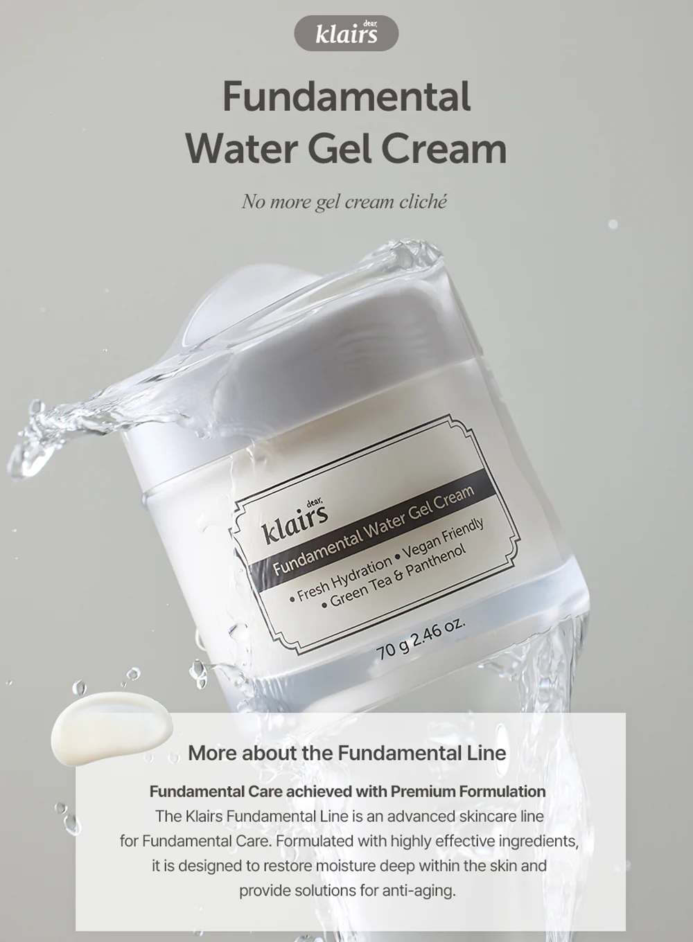 Fundamental Water Gel Cream (70g) - Image 2
