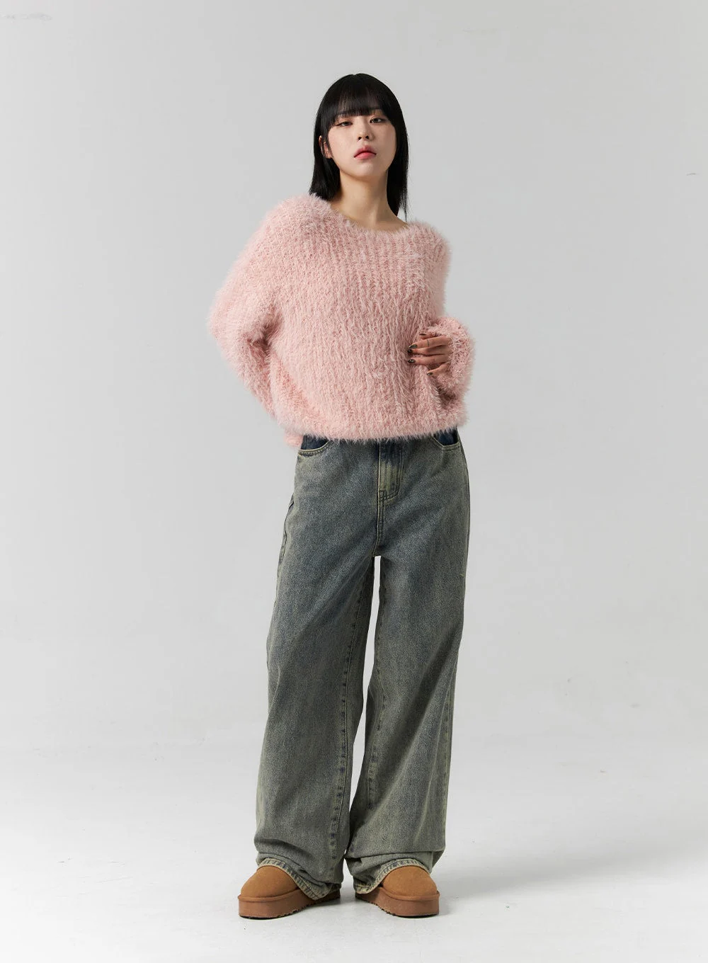Fuzzy Knit Sweater CS313 - Image 3