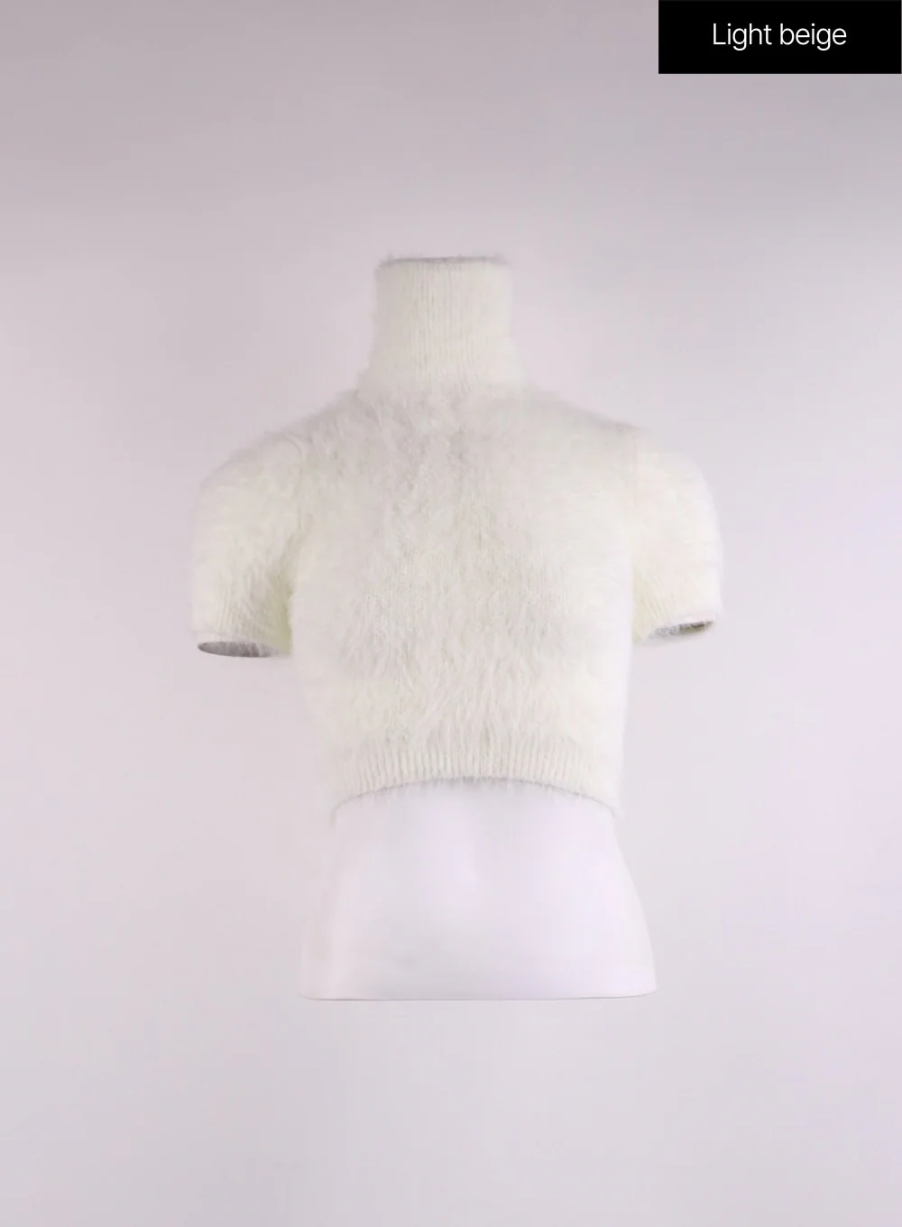 Fuzzy Turtleneck Short Sleeve Sweater CJ429 - Image 12