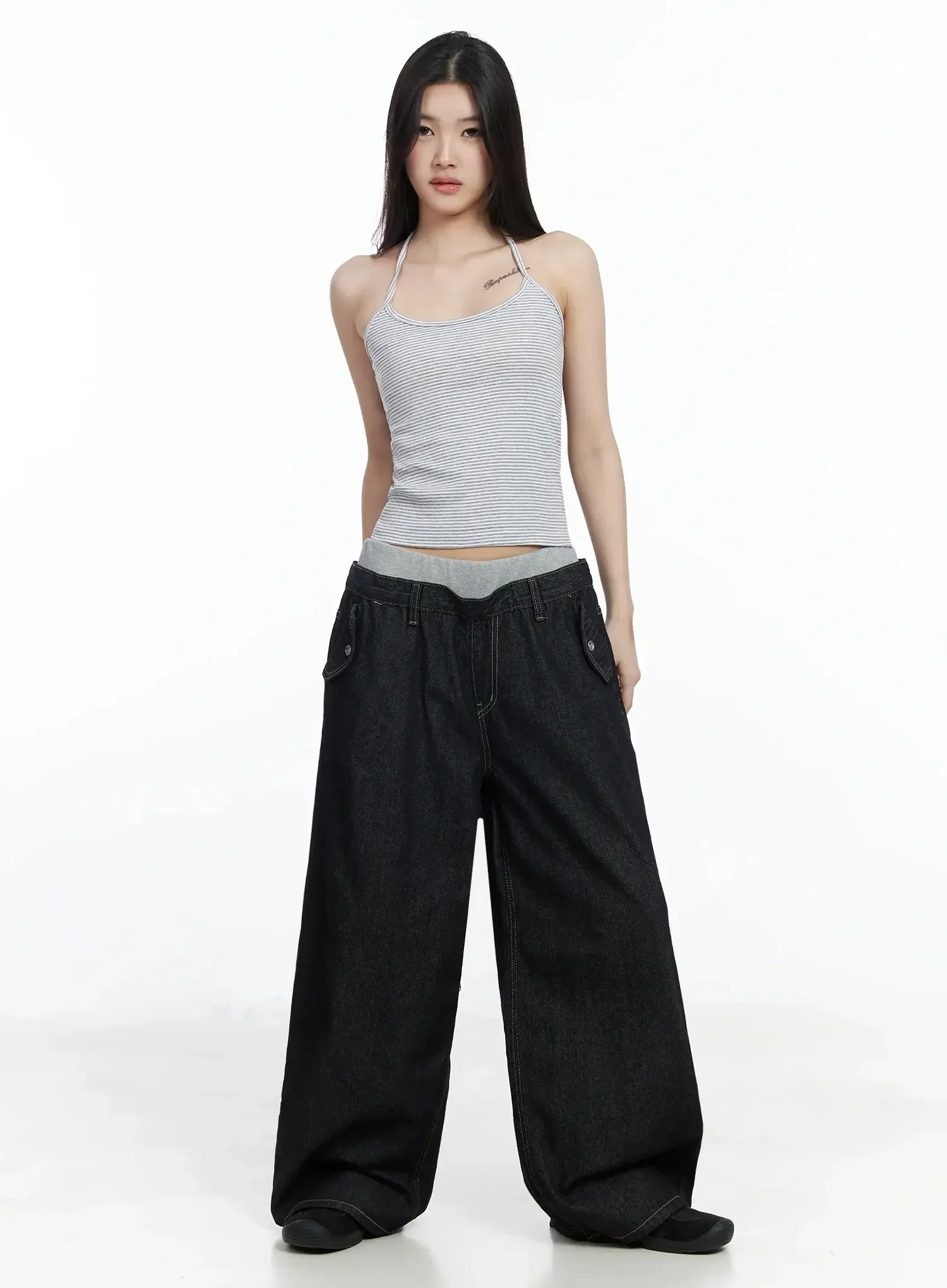 Galen Layered Wide Leg Jeans IM506 - Image 3