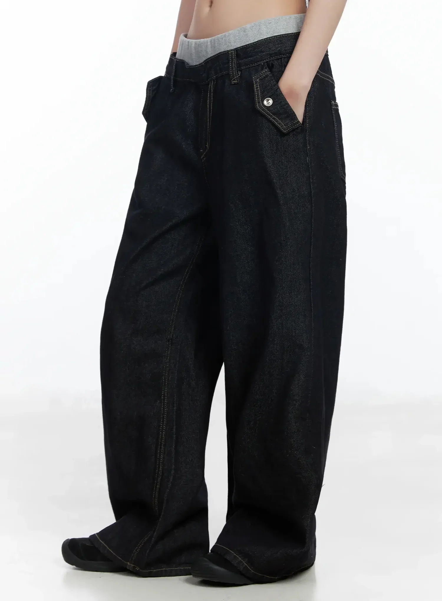 Galen Layered Wide Leg Jeans IM506 - Image 6