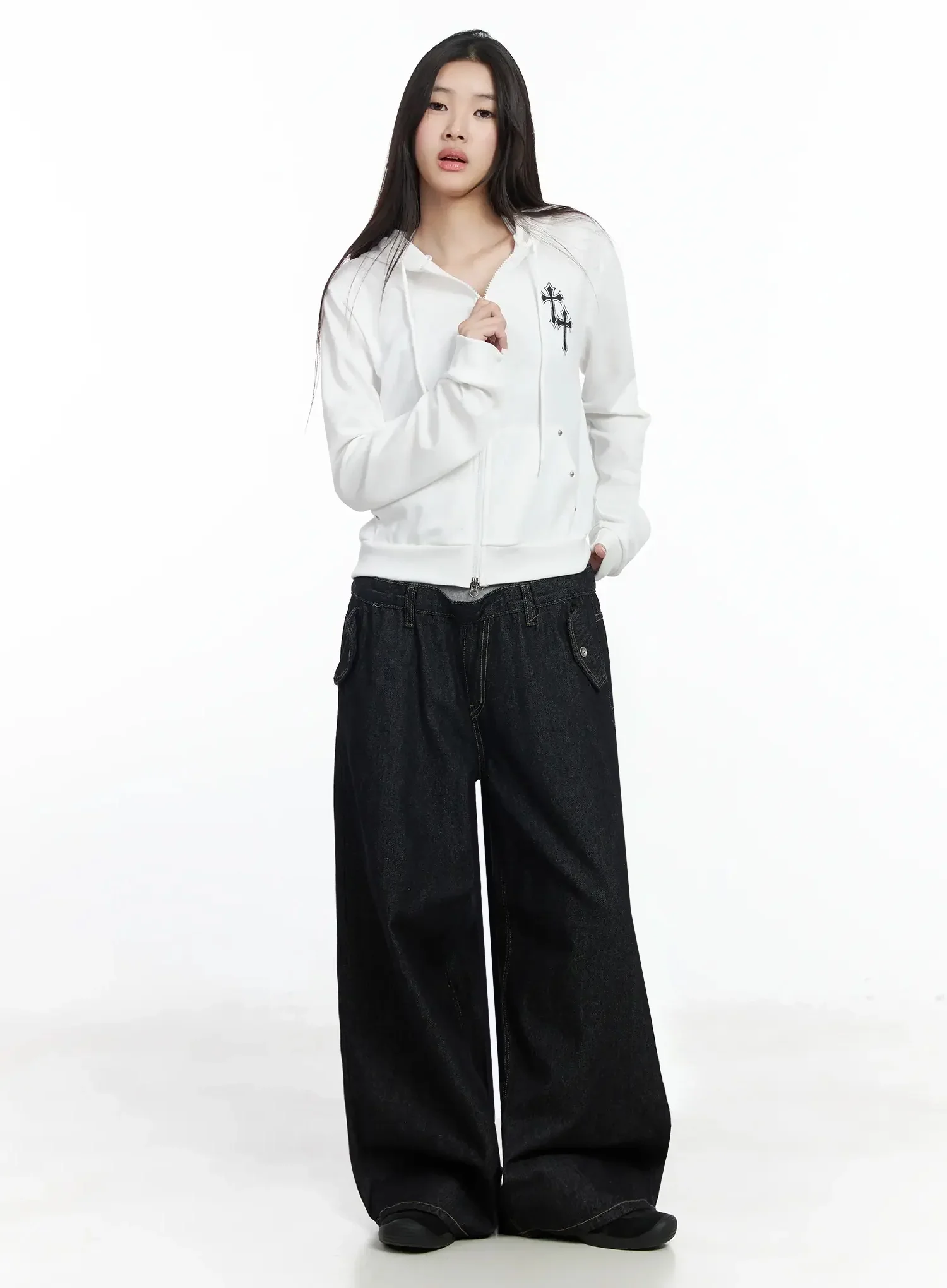 Galen Layered Wide Leg Jeans IM506 - Image 7