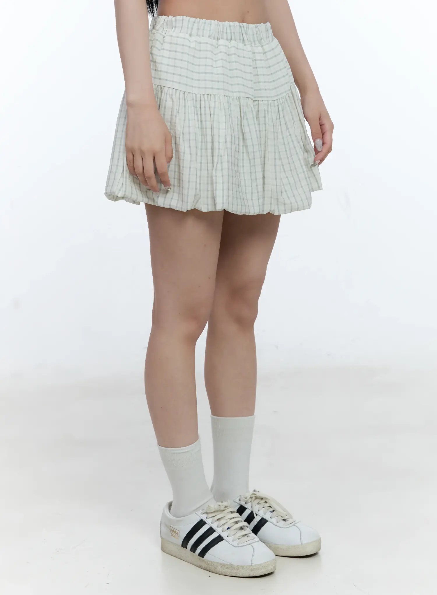 Gingham Balloon Mini Skirt CL530 - Image 10