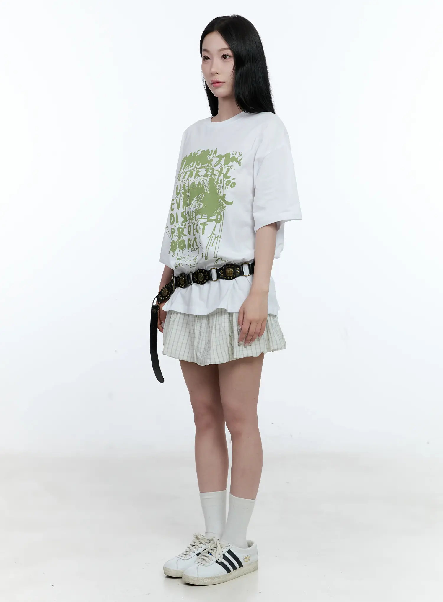 Gingham Balloon Mini Skirt CL530 - Image 8