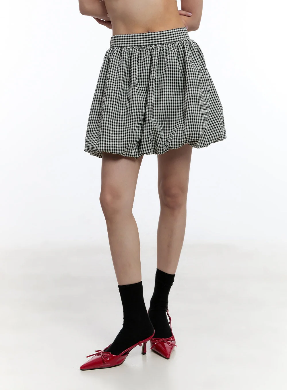 Gingham Check Mini Skirt CU502 - Image 2
