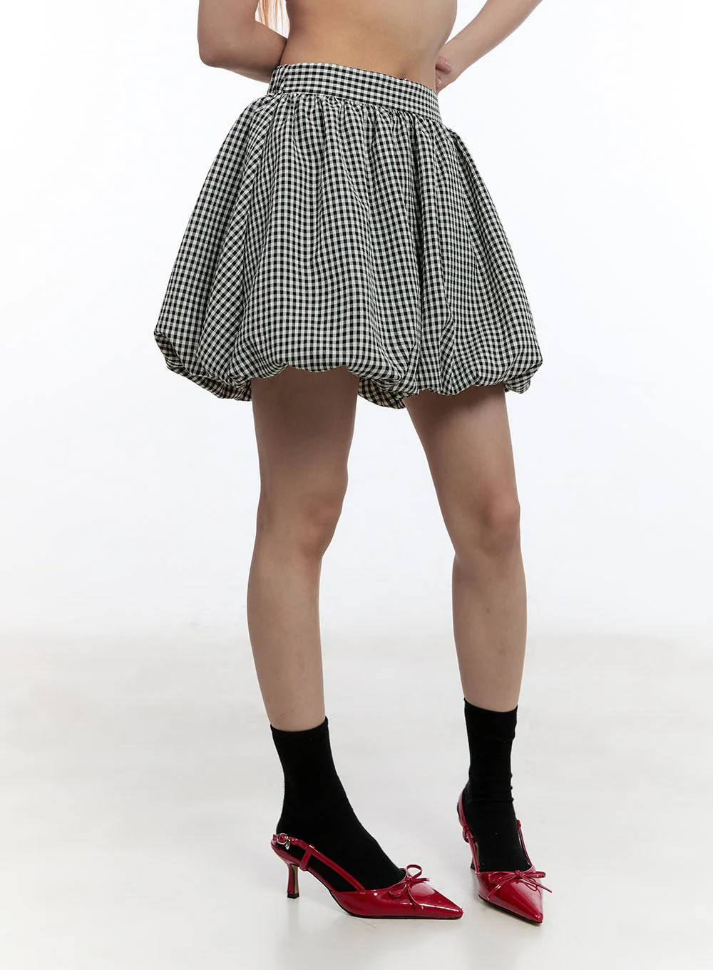 Gingham Check Mini Skirt CU502 - Image 3