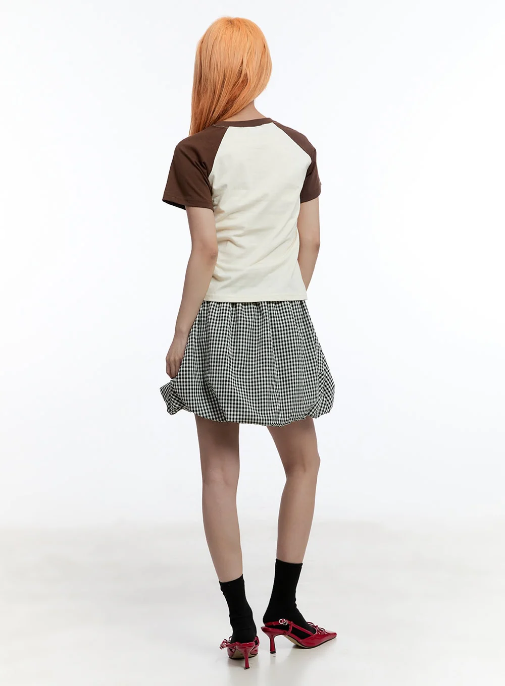 Gingham Check Mini Skirt CU502 - Image 7