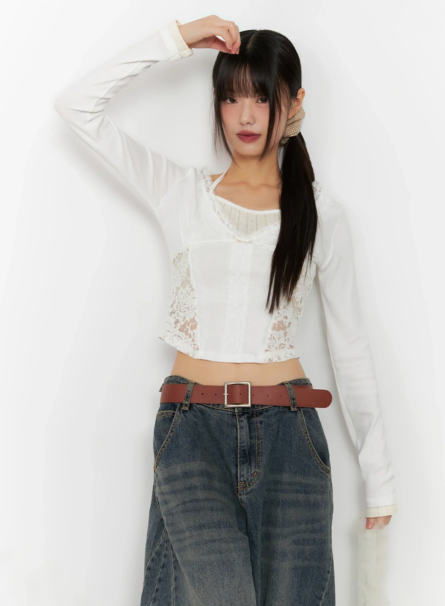 Gingham Scrunchie IN503 - Image 2