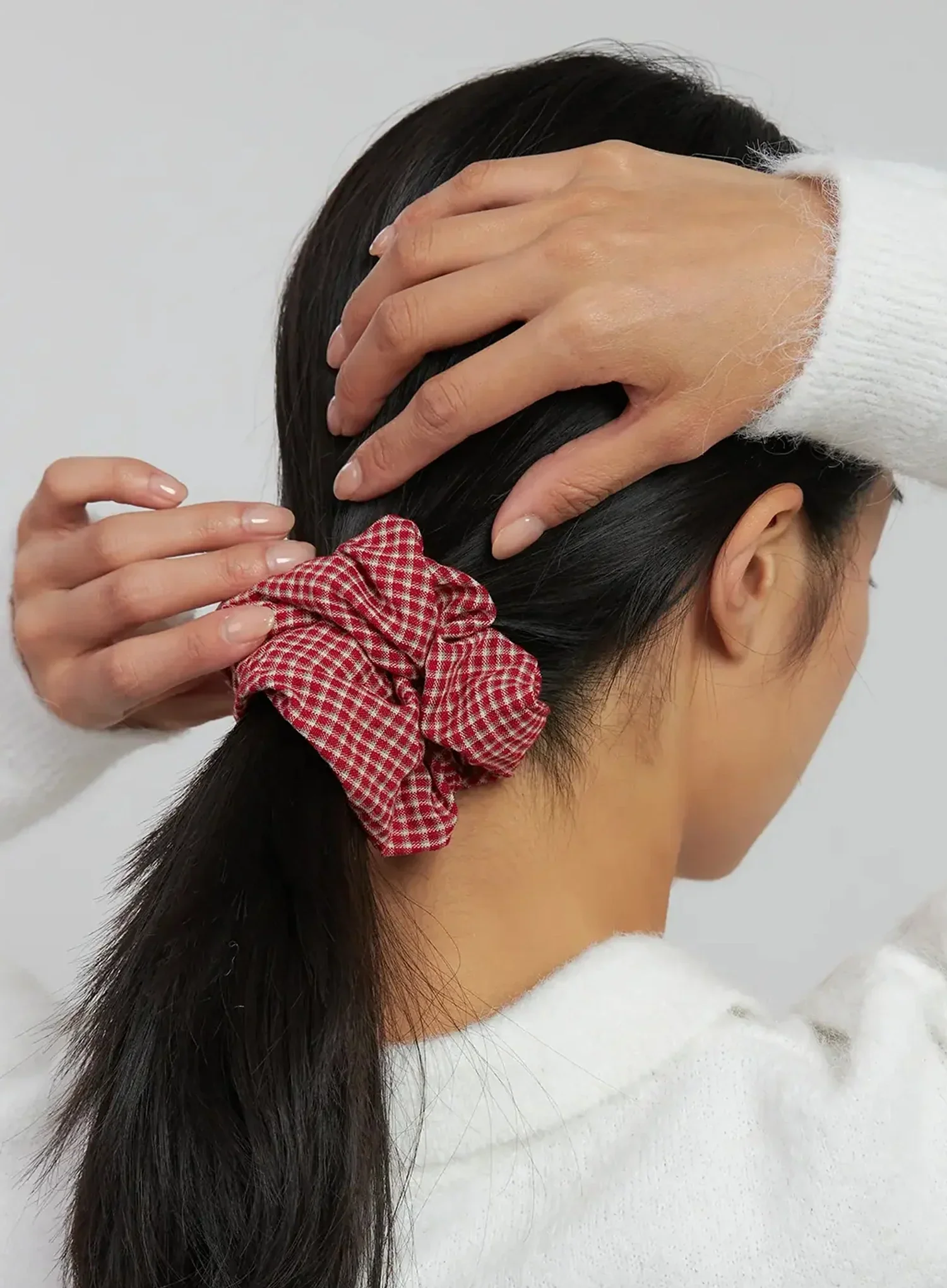Gingham Scrunchie IN503 - Image 4