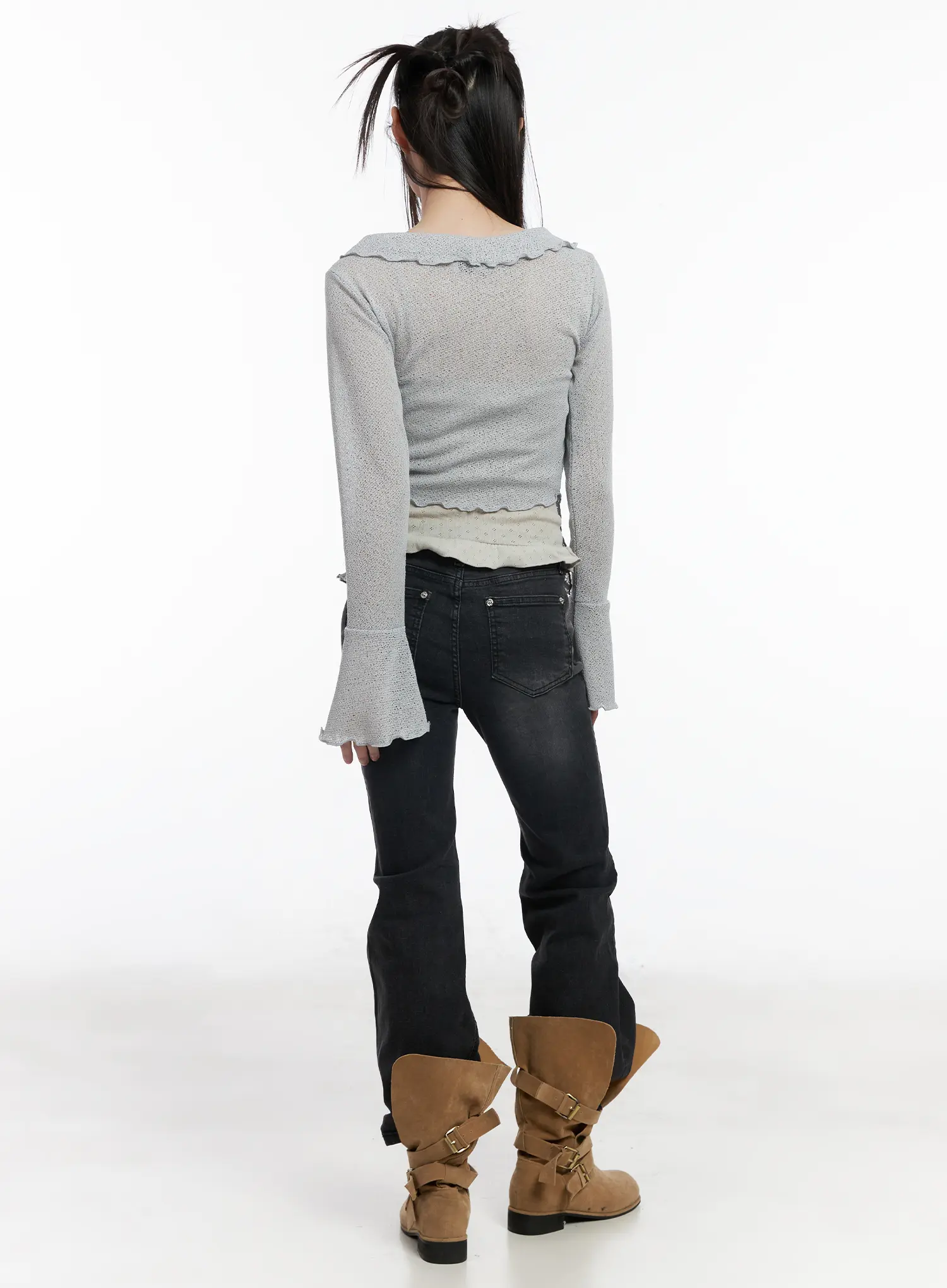Gio Washed Bootcut Jeans CM524 - Image 7