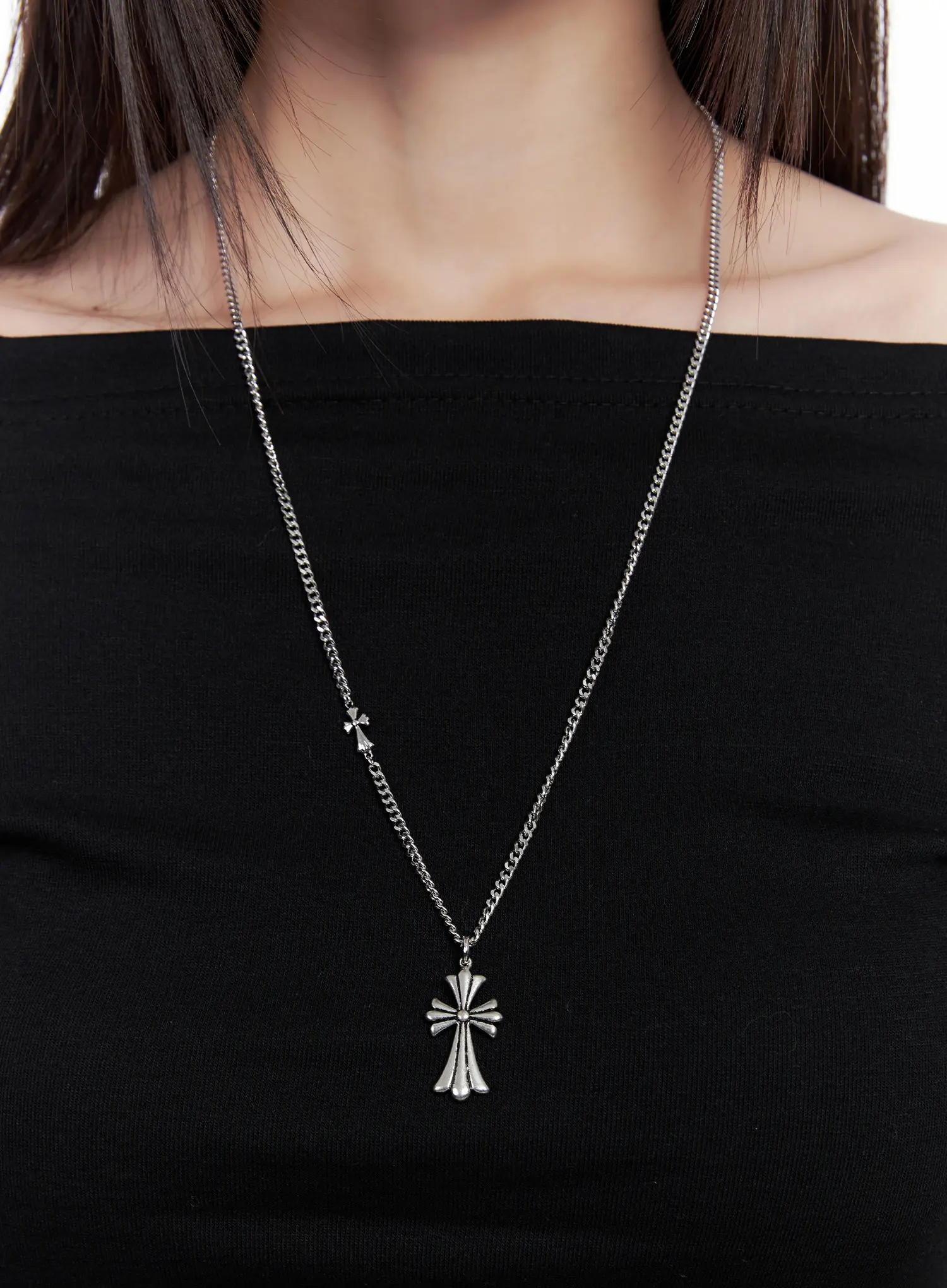 Gothic Pendant Long Chain Necklace CN511