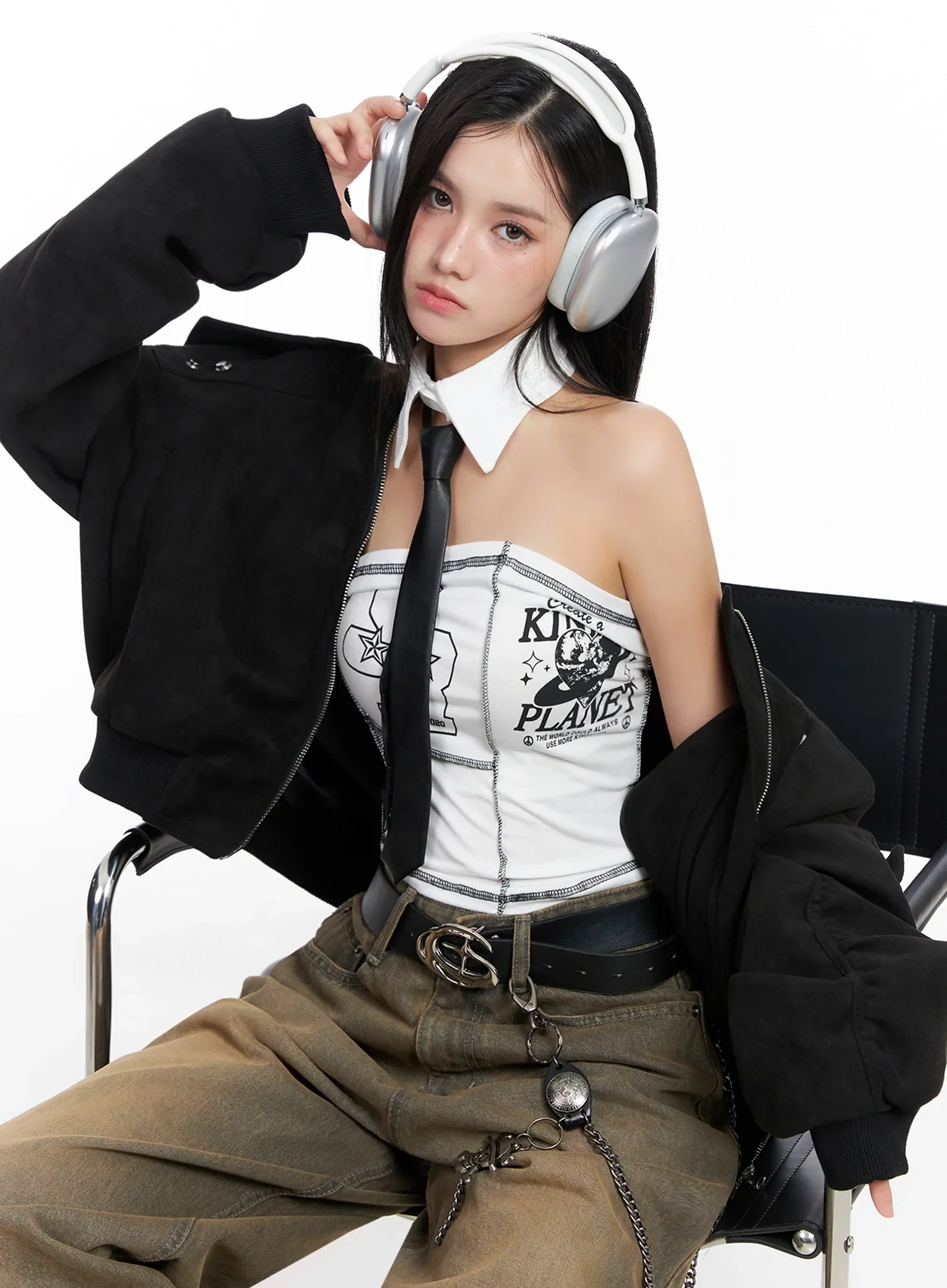 Graphic Collared Tube Top IS525 - Image 10