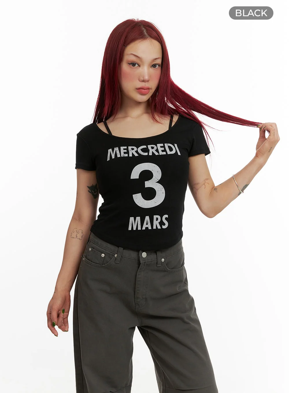 Graphic Cotton Crop Tee CY430 - Image 10
