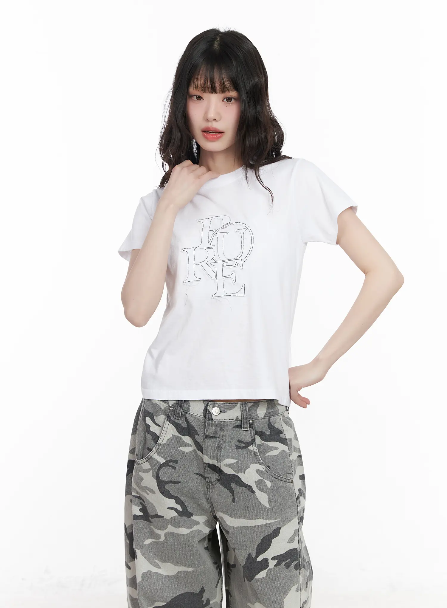 Graphic Letter Short Sleeve Tee CM526 - Image 5